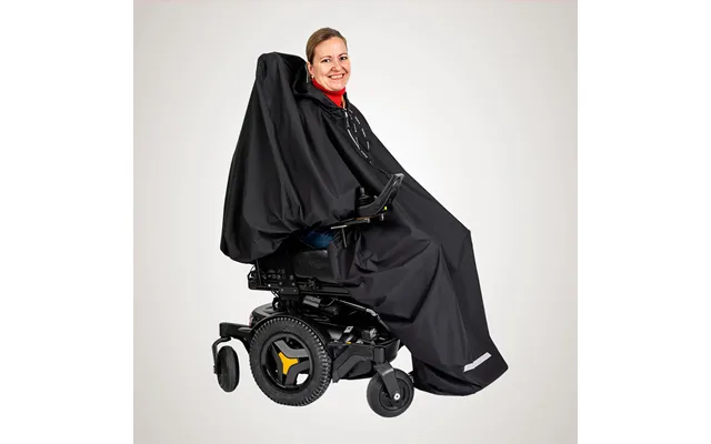 Regnslag Til Kørestol Str. Ml Meteor Sort Vandtæt Og Vindtæt Og Åndbar Og Tapede Sømme Regnsl product image