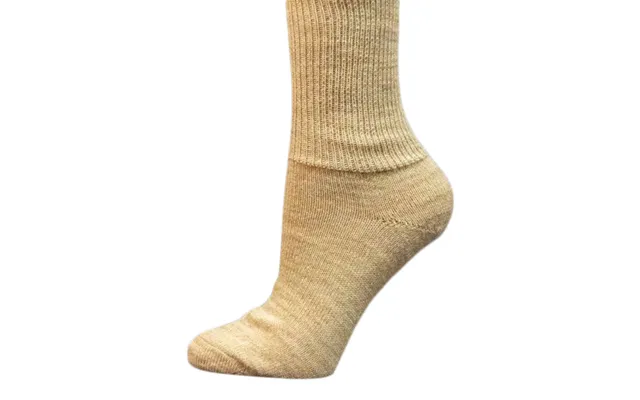 Beige Alpaca Strømper Til Mænd Og Kvinder Str. 34-48. Bløde Og Varme Sokker 70% Alpaka Og 30% Nylon