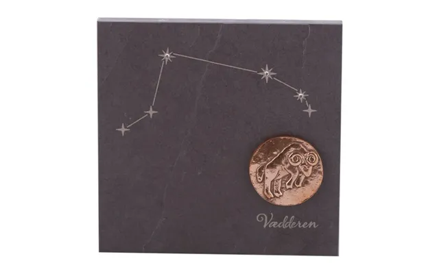 Stjernetegn 14,5 X 14,5 Cm Billede 399,- Kr. Skifer, Bronze, Swarovski Krystaller