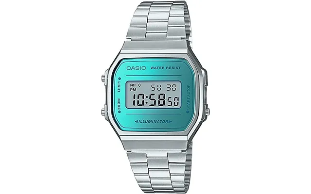 Casio A168wem-2ef Retro Design Armbåndsur Sølv Blå