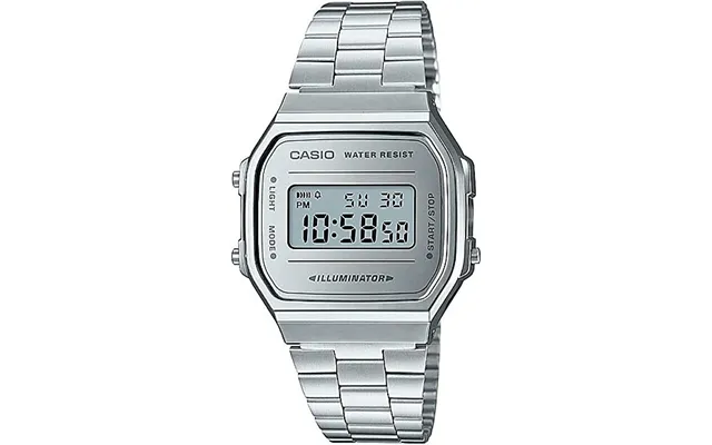 Casio Classic A168wem-7ef Retro Vintage Digital Ur - Sølv