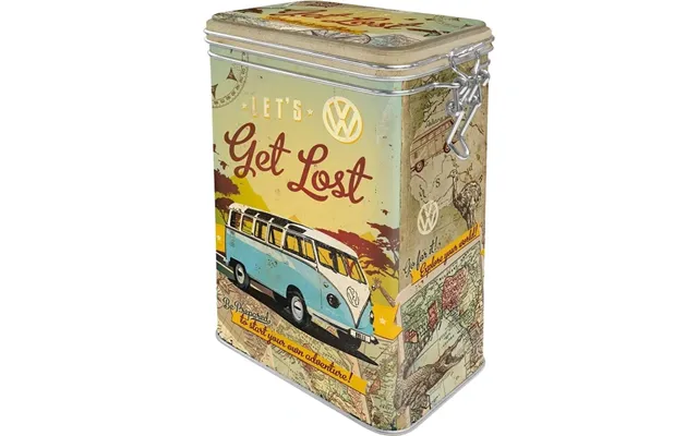 Retro Kaffedåse I Nostalgisk Design Med Volkswagen Rugbrød Minibus
