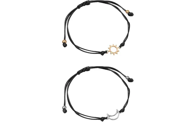 Trendy Sol Og Måne Veninde Armbånd - Guld Og Sølv