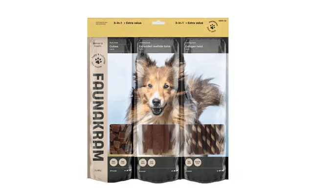 Faunakram 3-in-1 All Dog's Mega Pack. Lamb - 600 Gram