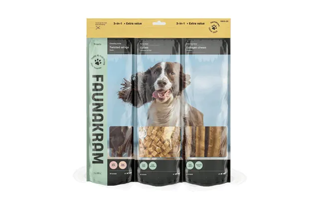 Faunakram 3in1 Dog Mega Pack 600g - 3