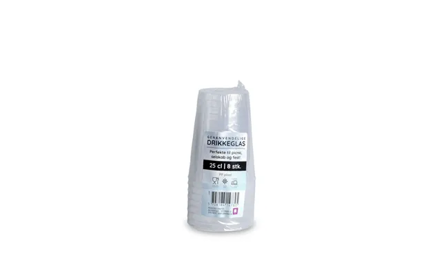 Genanvendelige Drikkeglas 25 Cl, 8 Stk. - Pp
