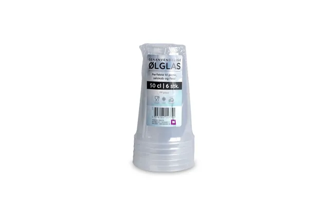 Genanvendelige Ølglas 50 Cl, 6 Stk. - Pp