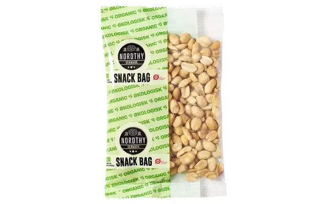 Nordthy Øko Snack Bag Peanuts Ristede Og Saltede 200g