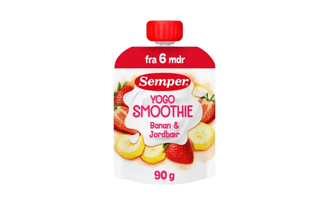 Semper Smoothie Yogo Jordbær 6 Mdr. 90 Gram