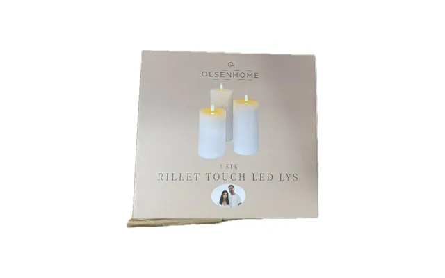 Touch Led Lyspakke Rillet - 3 Pak Hvid