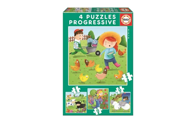 Trin-for-trin Puslespil 4-i-1 - Educa