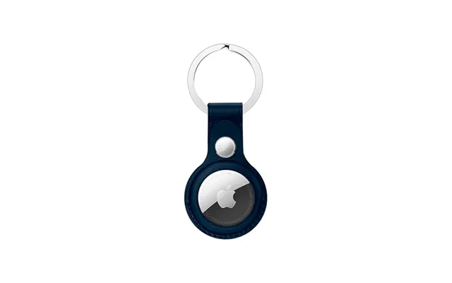 Apple Airtag 1 2 Retro Diary Vegan Læder Keychain Nøglering - Navy