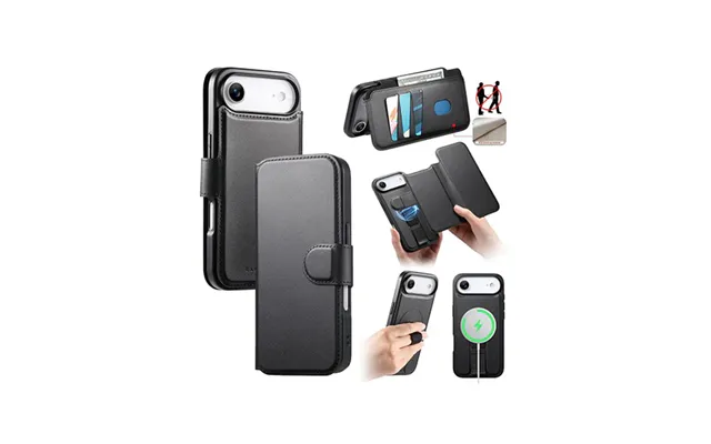 Iphone 17 Air - Caseneo 2-i-1 Magsafe Læder Cover M. Kortholder