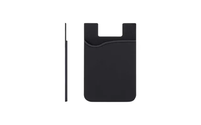 Silikone Stick-on Kortholder Til Mobil - Sort