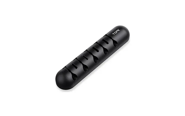 Topk Skrivebord Silikone Kabel Holder Til 5 Stk - Sort