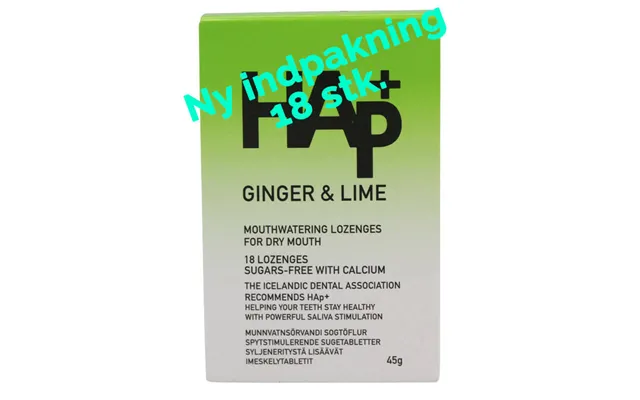 Hap Sugetabletter - Ingefær & Lime 18 Stk