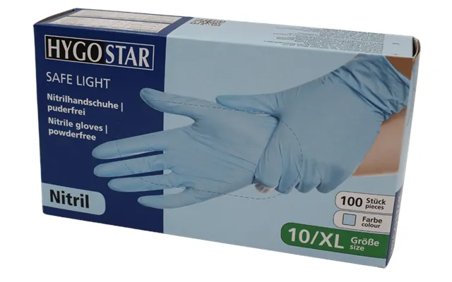 Nitril Engangshandske Hygostar Safe Light Pudderfri - X-large