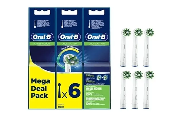 Oral-b Crossaction 6-pack - Hvid
