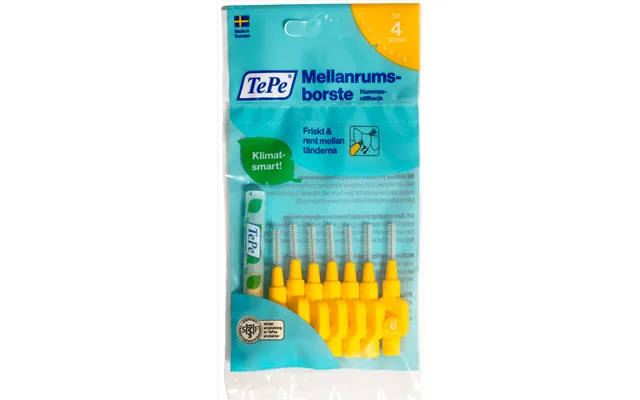 Tepe Mellemrumsbørste Original 0,7 Mm Gul 8 Stk.