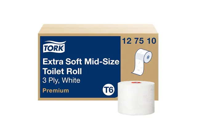 Toiletpapir Mid-size T6 Hvid Premium 3-lags - 27rl