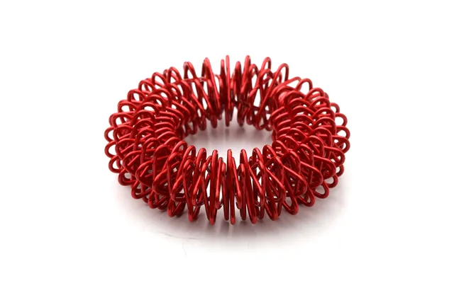 Akupressur Ringe Finger Roller Rød