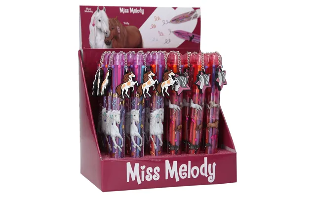 Miss Melody Kuglepen Med 6 Farver - Stjerne