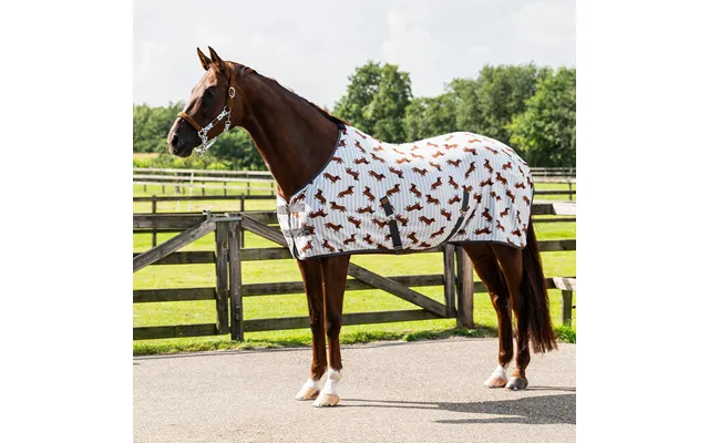 Qhp Stable Buddy Fleecedækken Med Gravhunde - 85 Cm