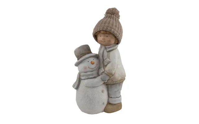 Figur - Dreng Og Snemand