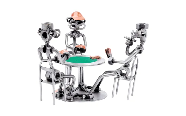 Metalfigur - Poker Spiller