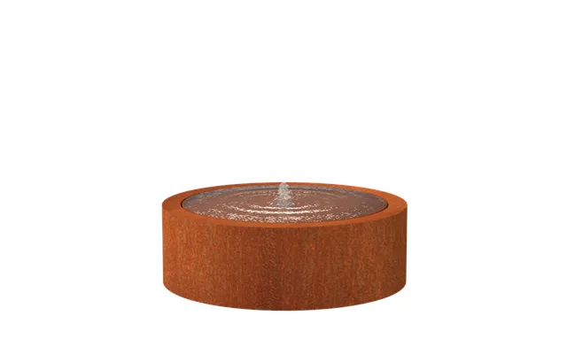 Springvand Cortenstål Rund Ø120 Cm Højde 40 Cm