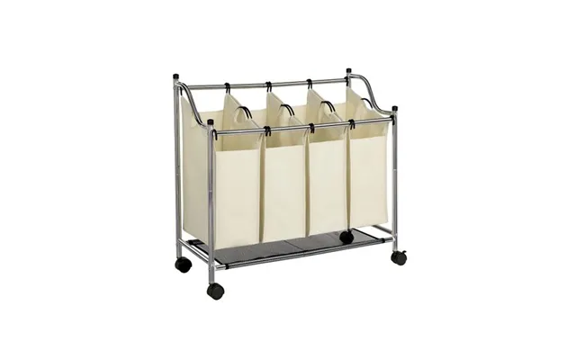 Vasketøjskurv Med 4 Rum Beige