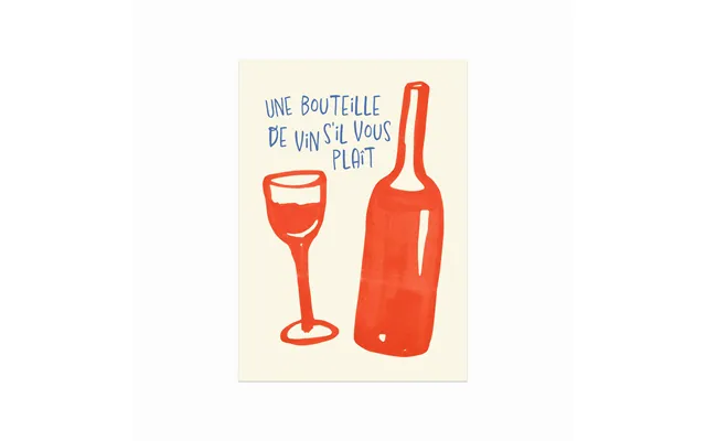 Citat Plakat Une Bouteille De Vin