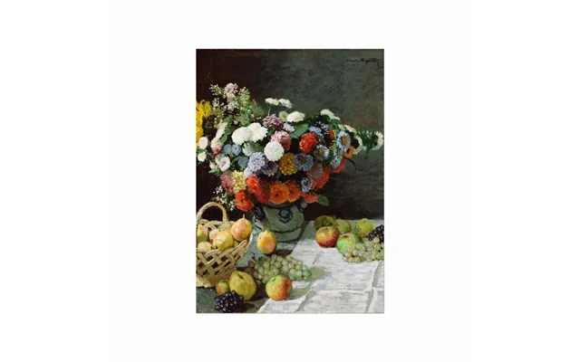 Claude Monet Still Life With Flowers And Fruit