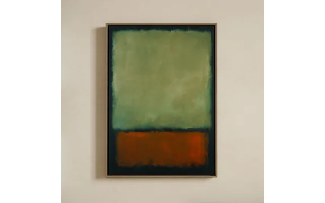 Lærredsprint Med Svæveramme Mark Rothko Green - Orange