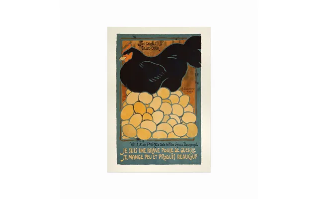 Vintage Plakat Je Suis Une Brave Poule