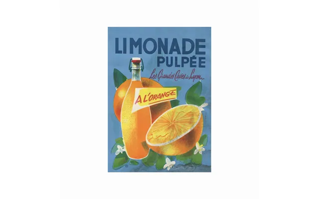 Vintage Plakat Limonade Pulpée
