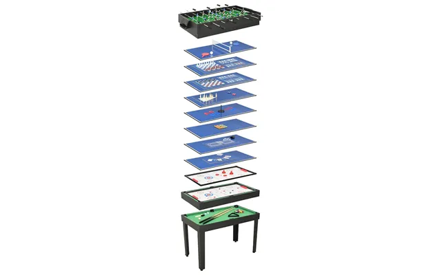 15-i-1 Multi-spillebord 121 X 61 X 82 Cm Sort