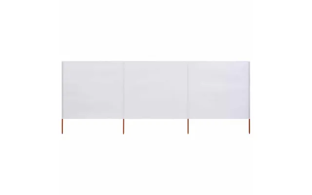 3-panels Læsejl 400x160 Cm Stof Sandhvid