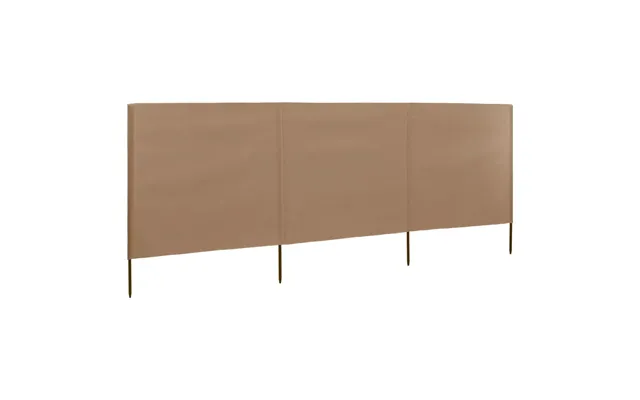 3-panels Læsejl Stof 400 X 120 Cm Gråbrun