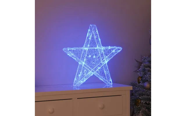 3d Stjerne Med 50 Led'er Blå 55 X 53.5 X 10 Cm Akryl
