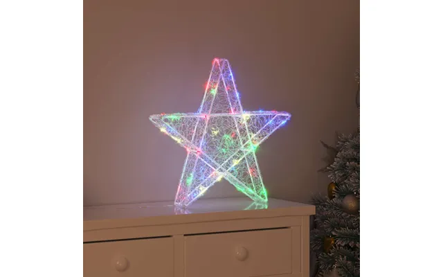 3d Stjerne Med 50 Led'er Flerfarvet 55 X 53.5 X 10 Cm Akryl