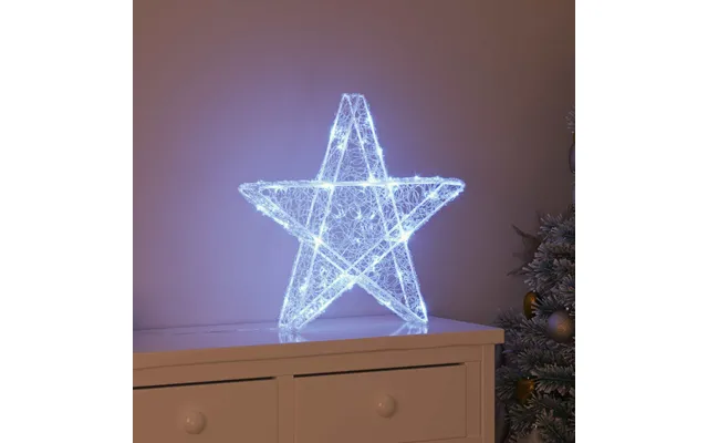 3d Stjerne Med 50 Led'er Kold Hvid 55 X 53.5 X 10 Cm Akryl