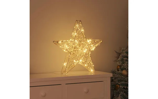 3d Stjerne Med 50 Led'er Varm Hvid 55 X 52,5 X 9 Cm Pet