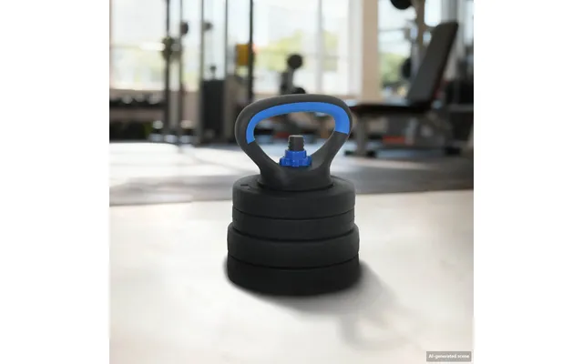4-i-1 Dumbbell Barbell Kettlebell Sæt 20 Kg Sort Og Blå