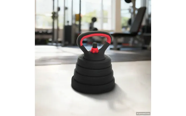 4-i-1 Dumbbell Barbell Kettlebell Sæt 30 Kg Sort Og Rød