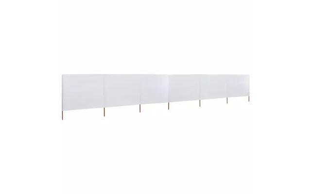 6-panels Læsejl Stof 800 X 80 Cm Hvid