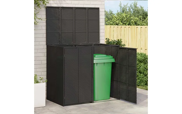 Affaldsbin Boks 2 Pcs Sort 130 X 80 X 115 Cm Polyethylen
