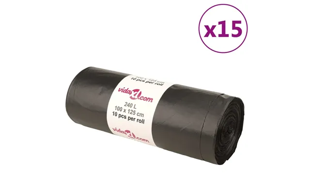 Affaldsposer 150 Stk. 240 L Sort