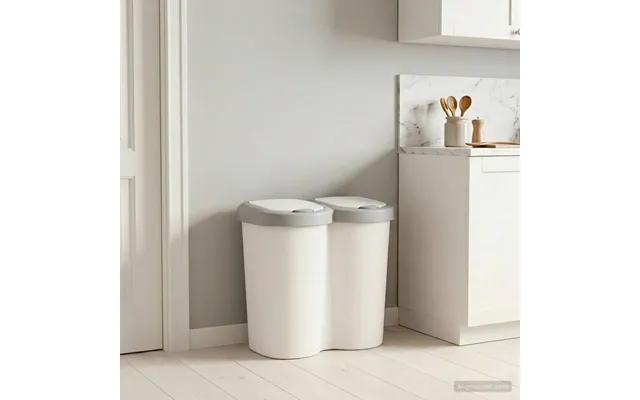 Affaldsspand Hvid 49,5 X 30 X 46,5 Cm Pp