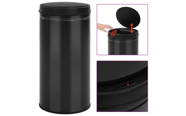 Affaldsspand Med Sensor 70 L Kulstofstål Sort